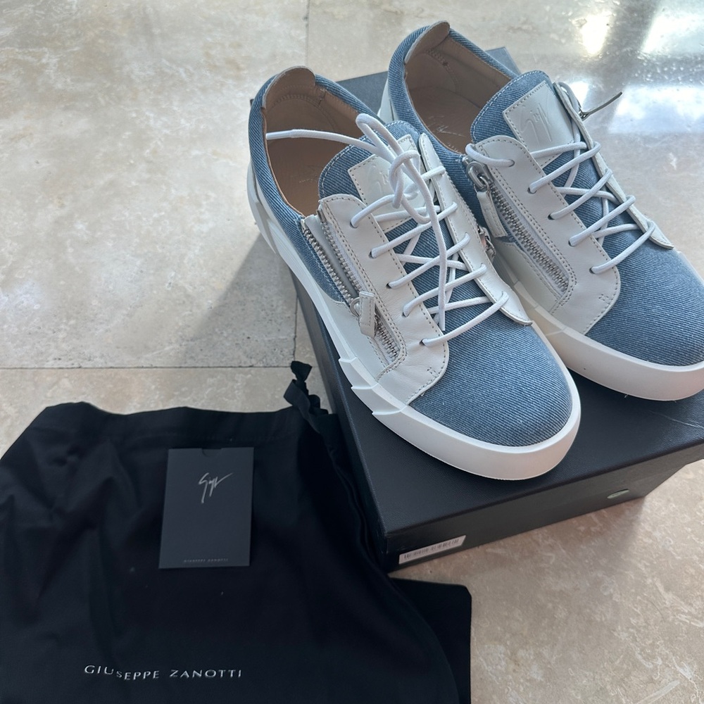 Giuseppe Zanotti Blue and White Womens Shoes size 40